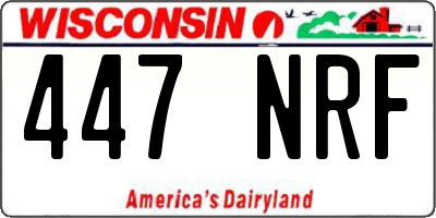 WI license plate 447NRF