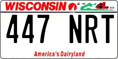 WI license plate 447NRT