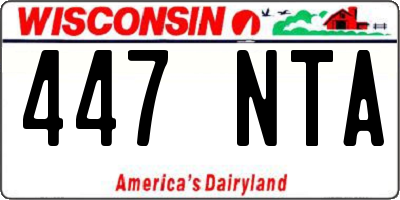 WI license plate 447NTA