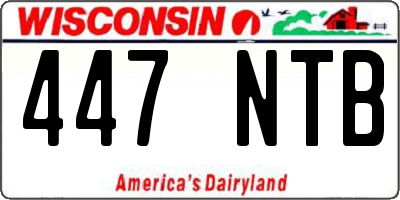 WI license plate 447NTB