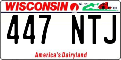 WI license plate 447NTJ