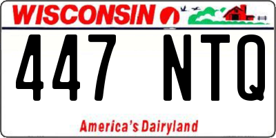 WI license plate 447NTQ