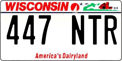 WI license plate 447NTR