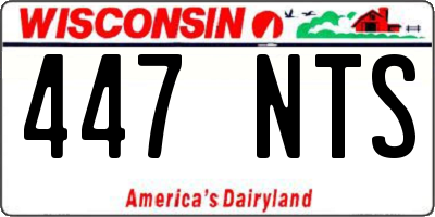 WI license plate 447NTS
