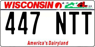 WI license plate 447NTT