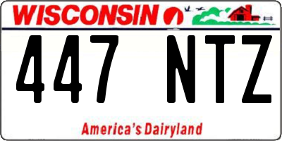 WI license plate 447NTZ