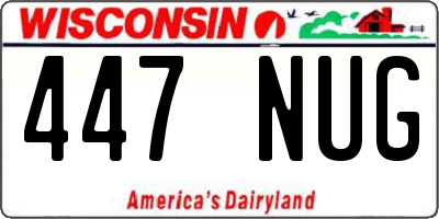 WI license plate 447NUG