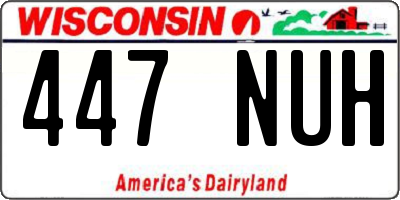 WI license plate 447NUH