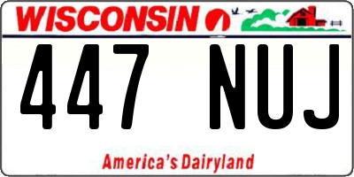 WI license plate 447NUJ