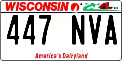 WI license plate 447NVA