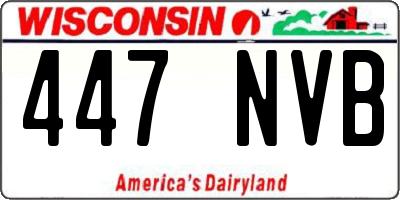 WI license plate 447NVB
