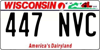 WI license plate 447NVC