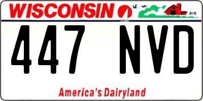 WI license plate 447NVD