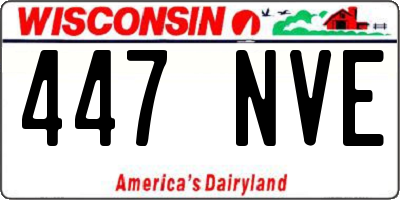 WI license plate 447NVE