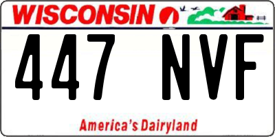 WI license plate 447NVF