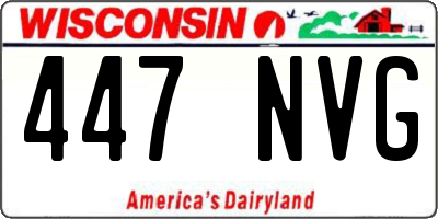 WI license plate 447NVG