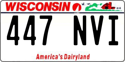 WI license plate 447NVI