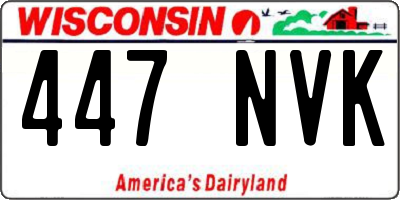 WI license plate 447NVK