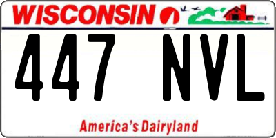 WI license plate 447NVL