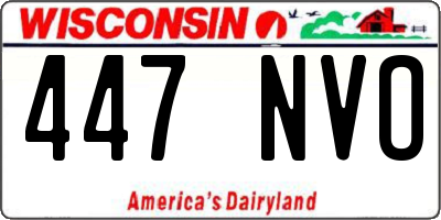 WI license plate 447NVO