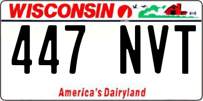 WI license plate 447NVT