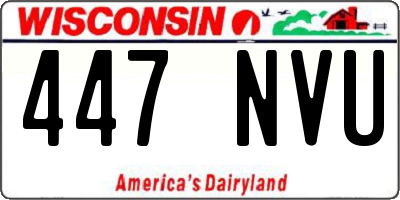 WI license plate 447NVU