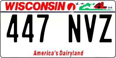 WI license plate 447NVZ