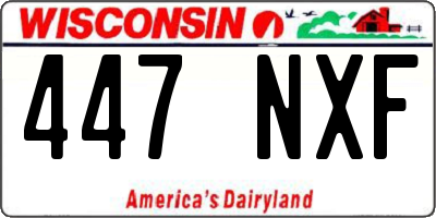 WI license plate 447NXF