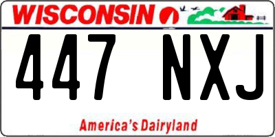 WI license plate 447NXJ