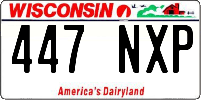 WI license plate 447NXP