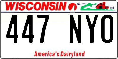 WI license plate 447NYO