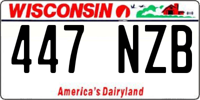 WI license plate 447NZB