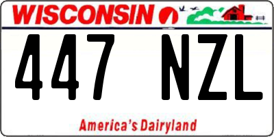 WI license plate 447NZL