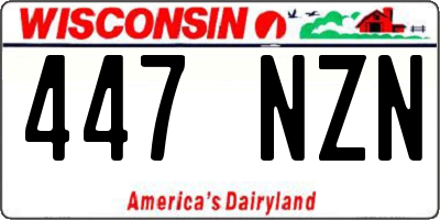 WI license plate 447NZN