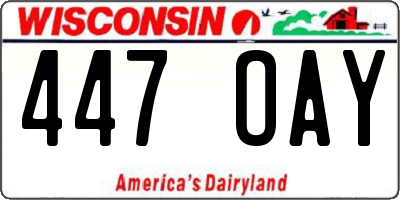 WI license plate 447OAY