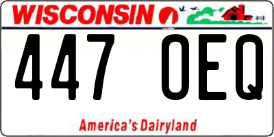 WI license plate 447OEQ