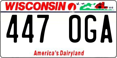 WI license plate 447OGA
