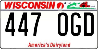 WI license plate 447OGD