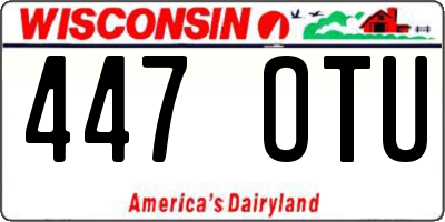 WI license plate 447OTU
