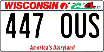 WI license plate 447OUS