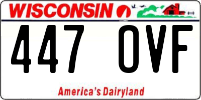 WI license plate 447OVF