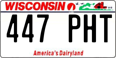 WI license plate 447PHT