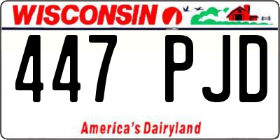 WI license plate 447PJD