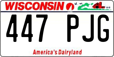 WI license plate 447PJG
