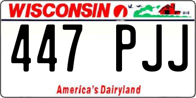 WI license plate 447PJJ