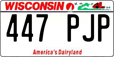 WI license plate 447PJP