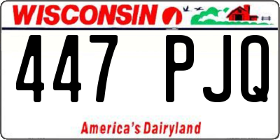 WI license plate 447PJQ
