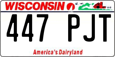 WI license plate 447PJT