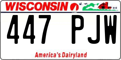 WI license plate 447PJW