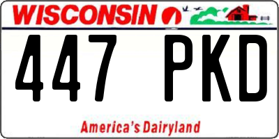 WI license plate 447PKD